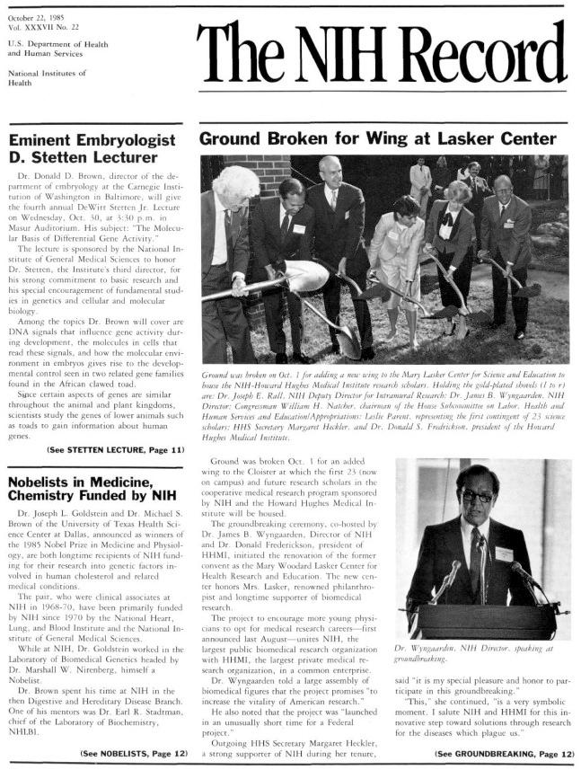 Black text on white paper. Several headlines and beginnings of articles. Nameplate updated with new name of parent org, Department of Health and Human Services