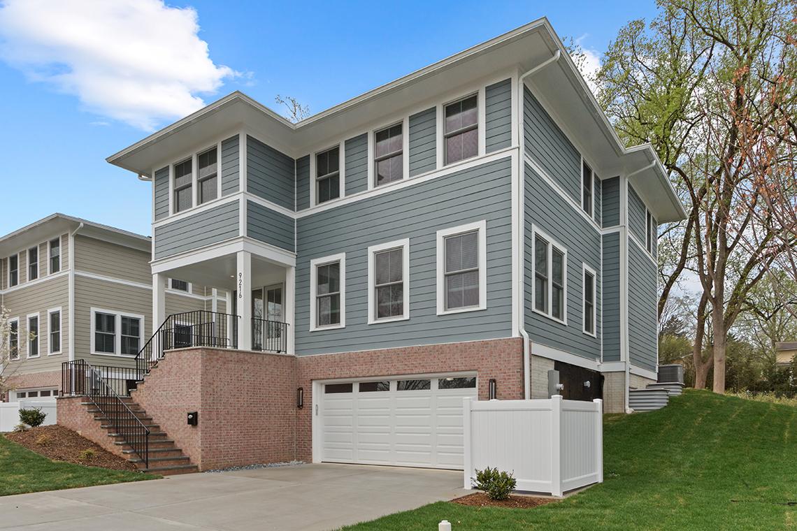 An exterior view of a new residence near NIH's campus