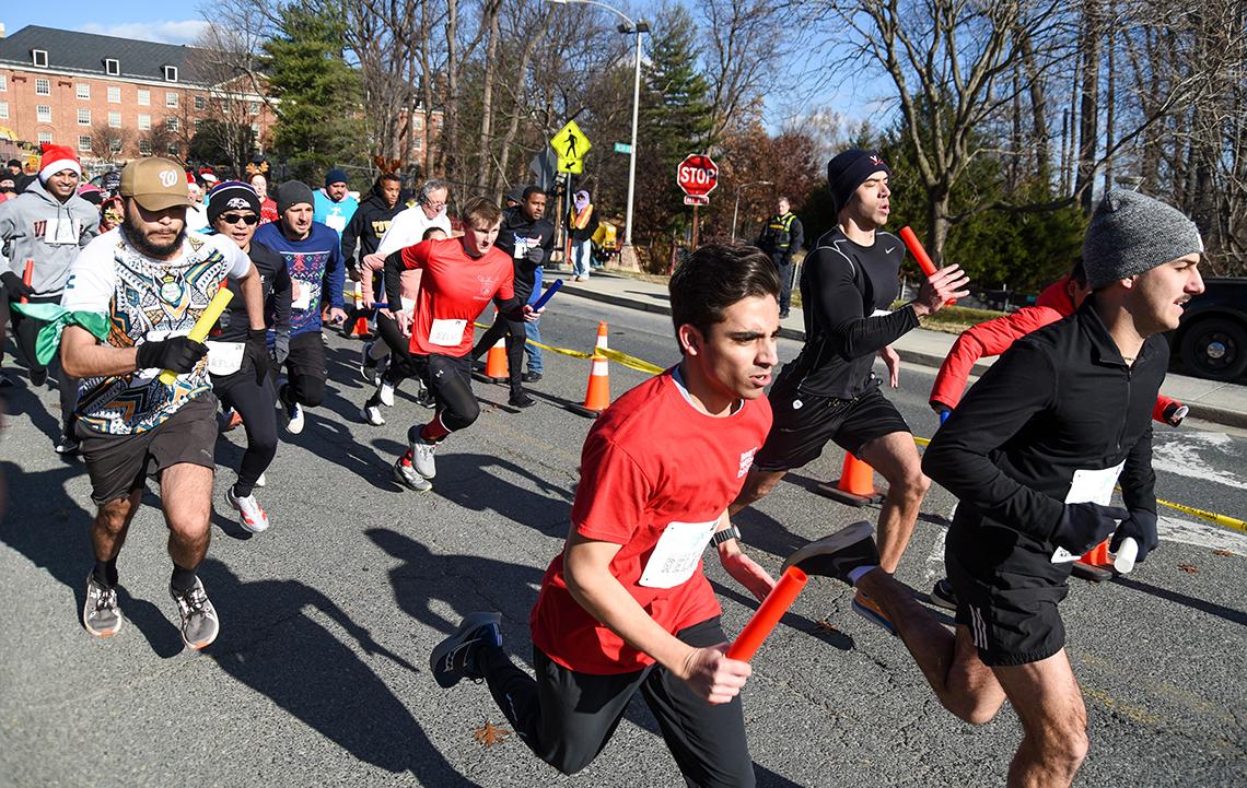 Runners participate in the NIH Relay