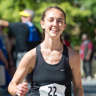Smiling female runner