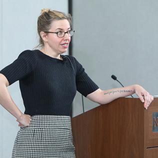 Dr. Theresa MacPhail lectures on viral outbreaks.