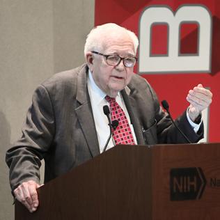 Dr. Eugene Braunwald gives NHLBI 70th Anniversary Lecture.