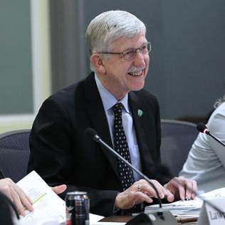 Dr. Collins speaks at meeting