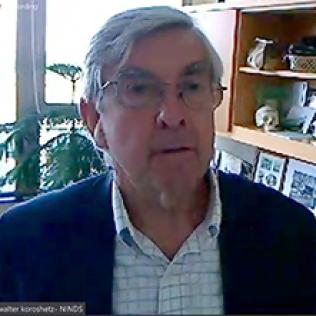 screen capture of NINDS director Dr. Walter Koroshetz