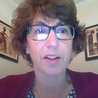 Dr. Erbelding on video screen