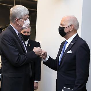 Collins fistbumps President.