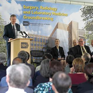 Wheeland speaks on stage