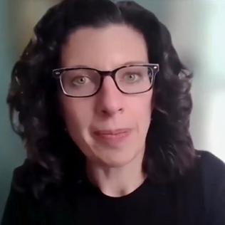 Screen shot of Ranney from her virtual presentation