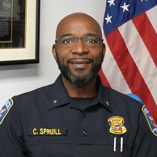 Headshot of Spruill in uniform