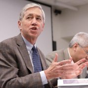 Dr. Lifton speaks at meeting.