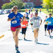 Group of runners at mid-race