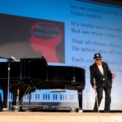 Dr. Koroshetz and Dr. Schor perform the Mighty Brain