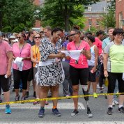 Hikers waiting at the starting line