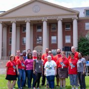The DATS crew gather for a photo after the event ends.