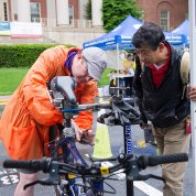 Peter Gracyalny performs a little on-site maintenance.