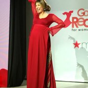 ABC News chief meteorologist Ginger Zee walked the runway.