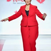 Actress Marion Ross walks the runway.