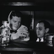 Anfinsen and Steinberg, confer in a lab