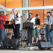 The band plays outdoors at NIH.