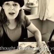 A video screenshot shows a woman singing, with Fauci on her laptop screen, and the words below: so I thought I'd write and tell you so