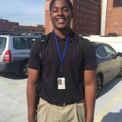 Johnson smiles in photo at NIH as an intern
