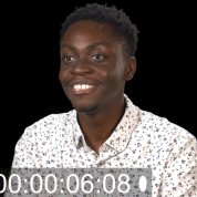 A screenshot shows Ameyaw smiling, with the timer showing 6:08 on his video.