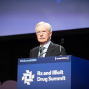 NIAAA Director Dr. George Koob at summit podium