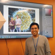 Ashish smiles in the NIH Library’s recording studio