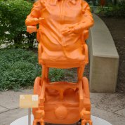 Dana Bolles 3D statue outside in garden