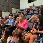 People in seats in an auditorium in Natcher Bldg.