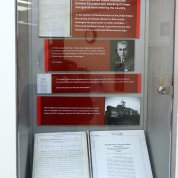 A panel from the display commemorates the 80th anniversary of the repeal of the Chinese Exclusion Act,