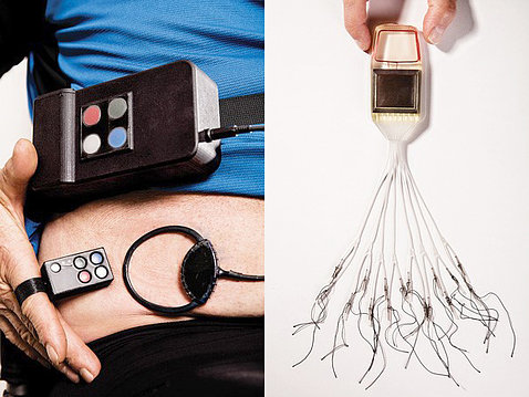 A wearable electronic device and the wires inside the pulse generator
