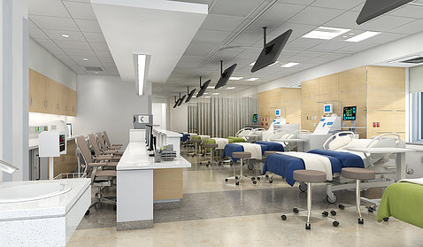Drawing of new Dowling Clinic