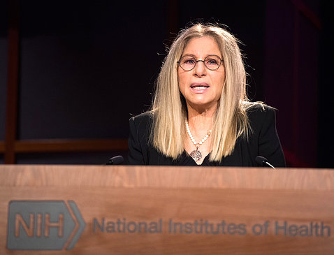 Barbra Streisand delivers the Rall Cultural Lecture at NIH.