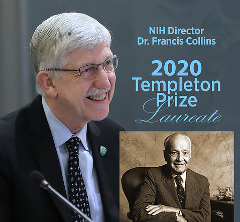 Collins with Sir John Templeton in inset