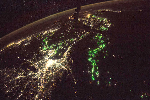 View of Earth from outer space