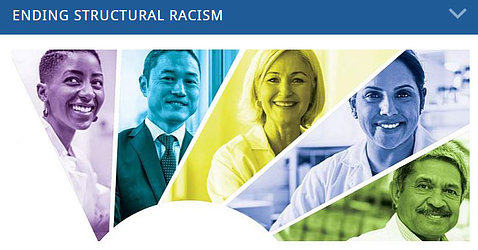 Website graphic of several people representing different genders, ethnicities, cultures, minorities