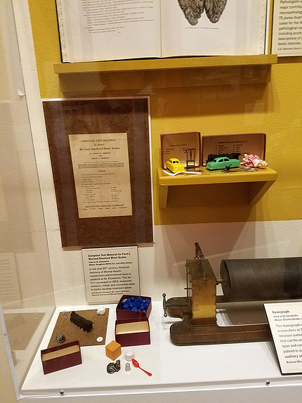 A testing kit featured in the exhibit