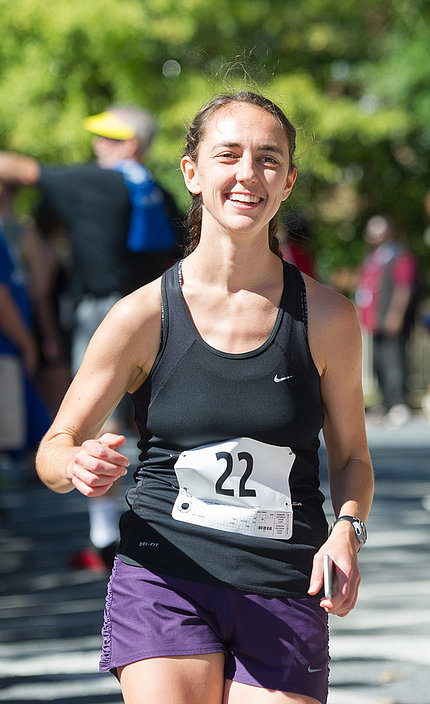 Smiling female runner