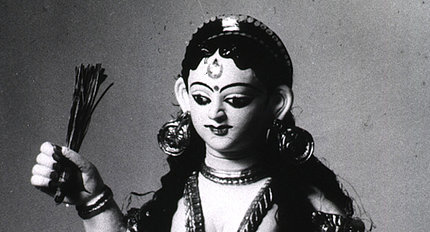 Black and white image of goddess Sitala