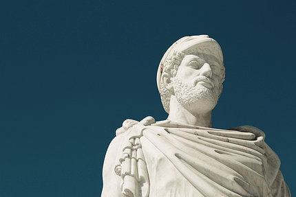 A marble statue of Pericles