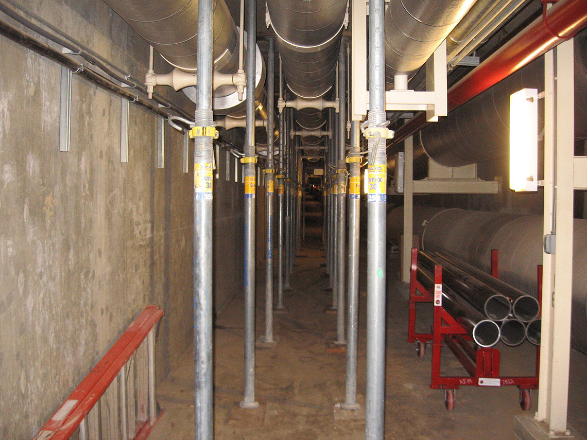 Underground utilities tunnel