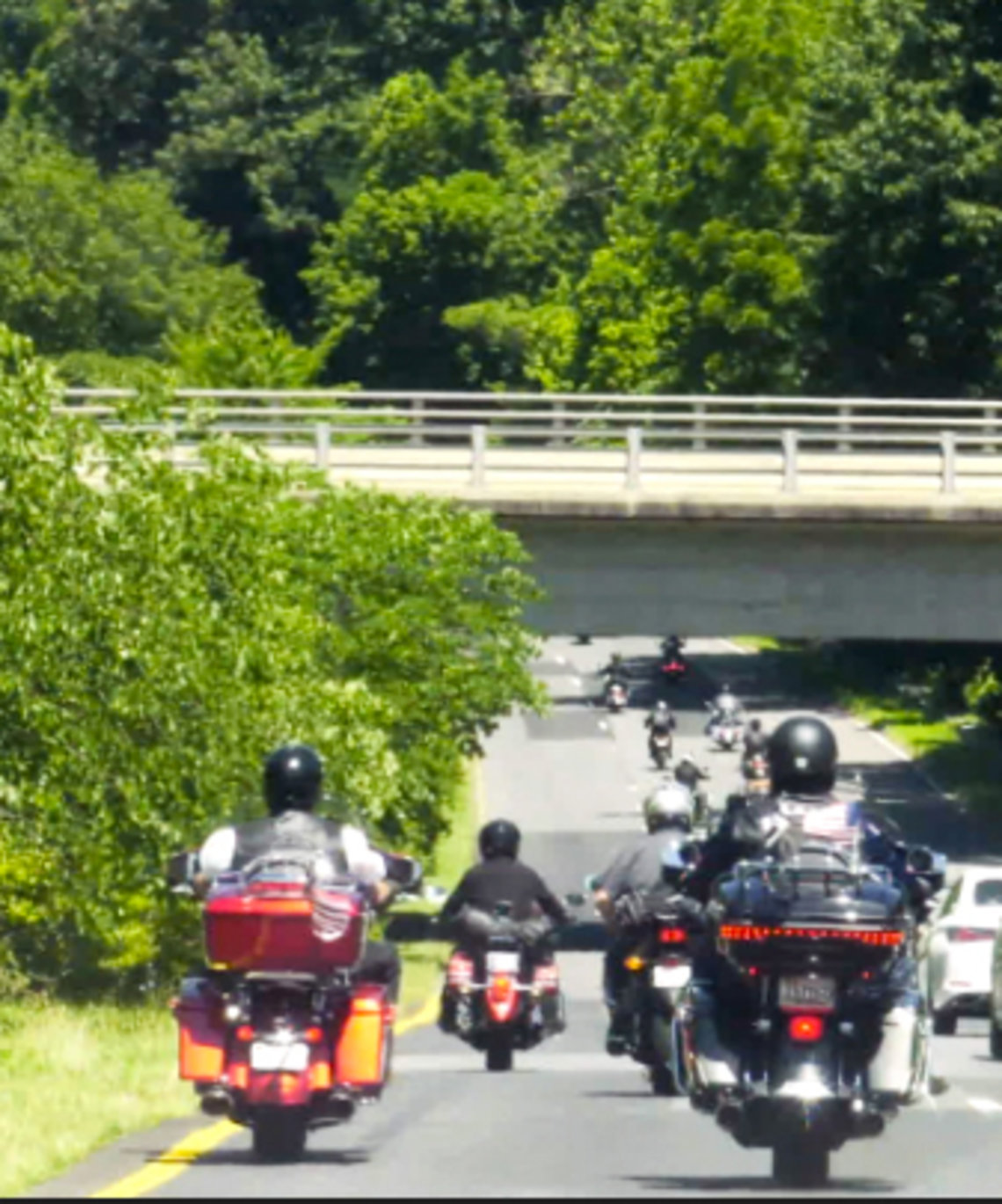 WATCH: Over 200 Harley Davidsons ride through Northampton 