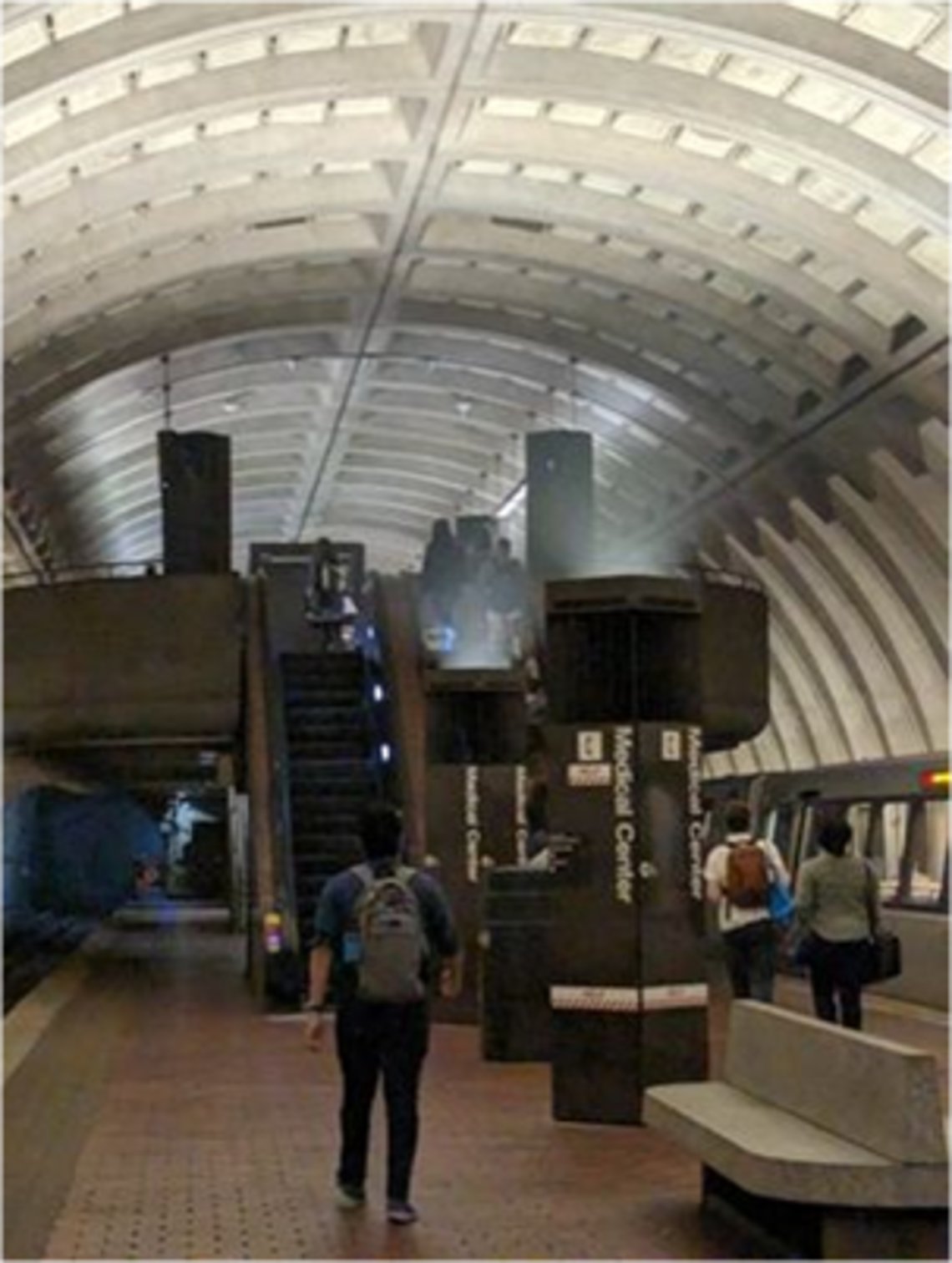 Smoke drifts into the Medical Center Metro Station