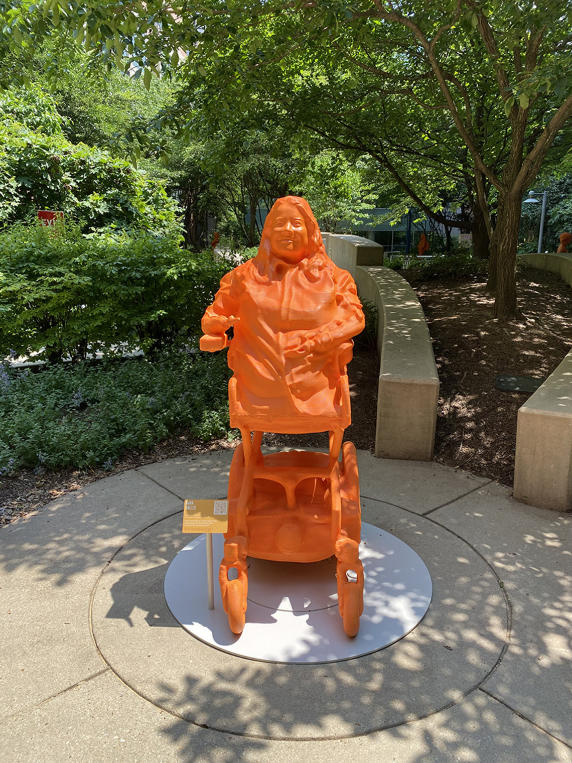 An orange statue