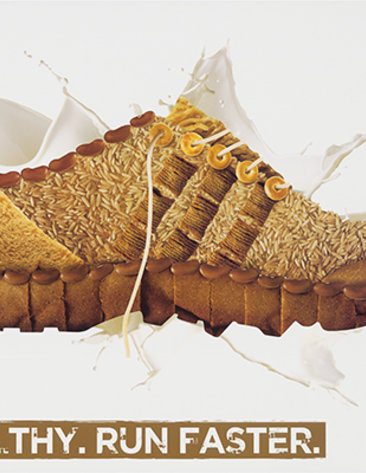 Sneaker made of whole grain foods