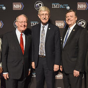Discovery, in cooperation with NIH, held a screening of the new documentary May 2 in the Ronald Reagan Bldg. in Washington, D.C. Shown at the screening are (from l) John Hoffman, executive vice president of documentaries and specials at Discovery, Sen. Lamar Alexander (R-TN), Collins, Rep. Tom Cole (R-OK) and David Leavy, chief corporate operations and communications officer at Discovery. PHOTO: KEVIN WOLF/AP Images for Discovery Communications