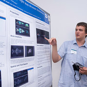 NICHD’s Chris Hurt helped create the virtual reality feature described in his project, “A Zebrafish Brain Atlas in a Lightweight Web Browser Environment.” PHOTO: MARLEEN VAN DEN NESTE