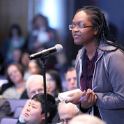 The heavily attended summit offers opportunities for public comment. PHOTO: CHIA-CHI CHARLIE CHANG
