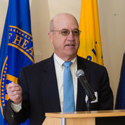 Clinical Center CEO Gilman speaks at the event on Jan. 22. PHOTO: DANIEL SONE